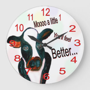 Moo a little wall clock
