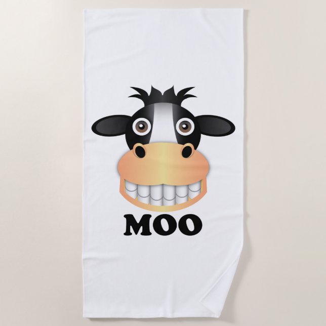 Moo - Beach Towel (Front)