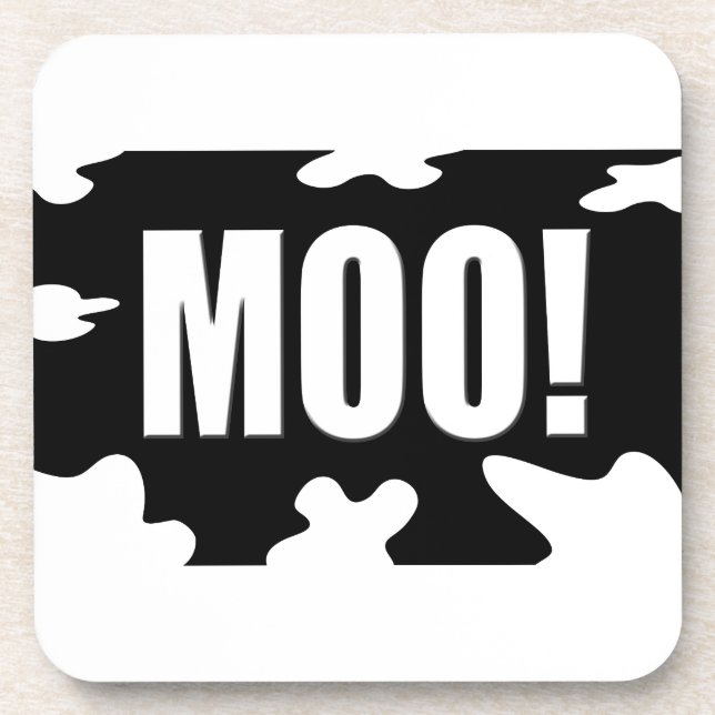Moo! Beverage Coaster (Front)