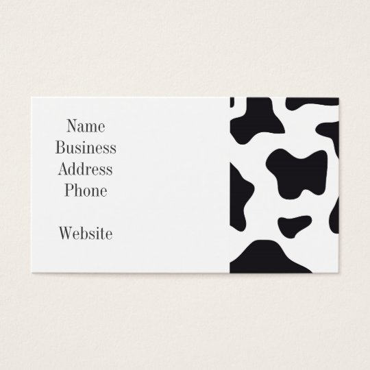 MOO Black And White Dairy Cow Pattern Print Gifts Business