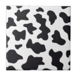 Moo Black And White Dairy Cow Pattern Print Gifts Tile at Zazzle