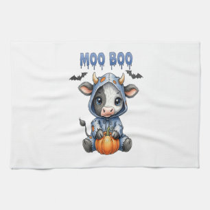 Moo Boo Halloween Cow Kitchen Towel