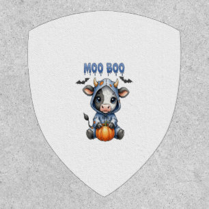 Moo Boo Halloween Cow Patch