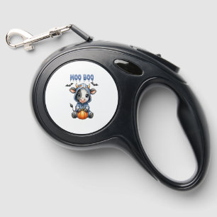 Moo Boo Halloween Cow Retractable Pet Leash