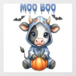 Moo Boo Halloween Cow Wall Decal