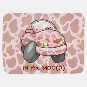 Moo Car Baby Blanket
