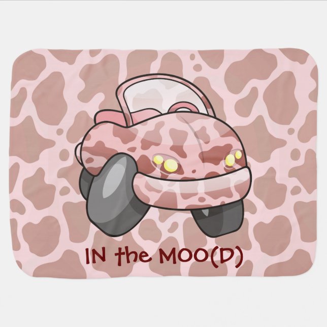 Moo Car Baby Blanket (Horizontal)
