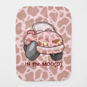 Moo Car Baby Burp Cloth