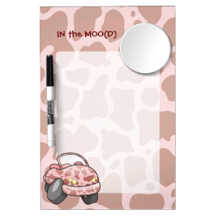 Moo Car Dry Erase Board With Mirror