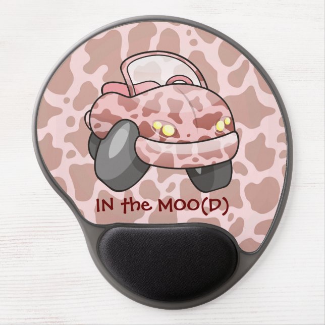 Moo Car Gel Mouse Pad (Front)