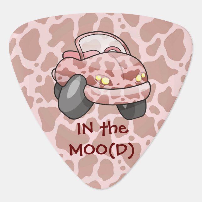 Moo Car Guitar Pick (Front)