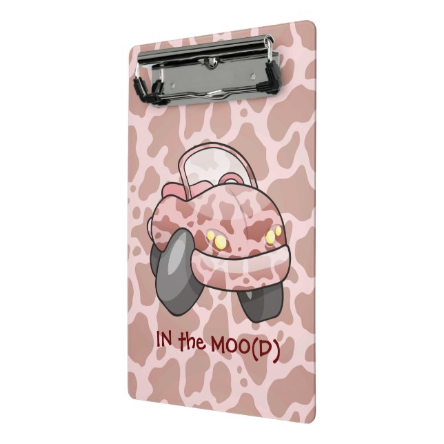 Moo Car Mini Clipboard (Angled2)