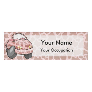 Moo Car Name Tag