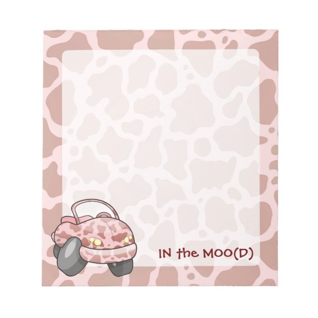 Moo Car Notepad (Front)