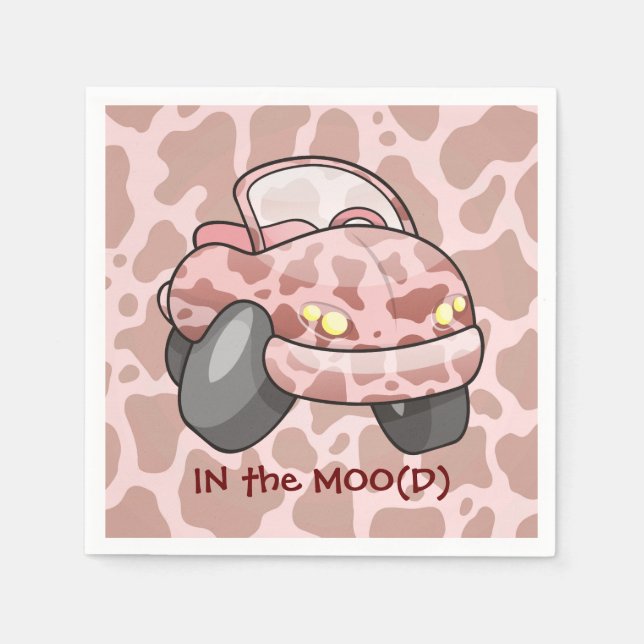 Moo Car Paper Napkins (Front)