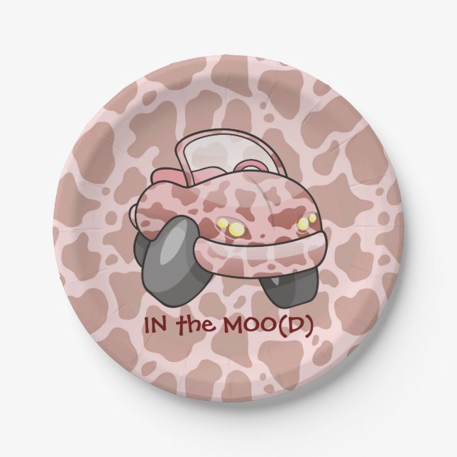 Moo Car Paper Plates (Front)