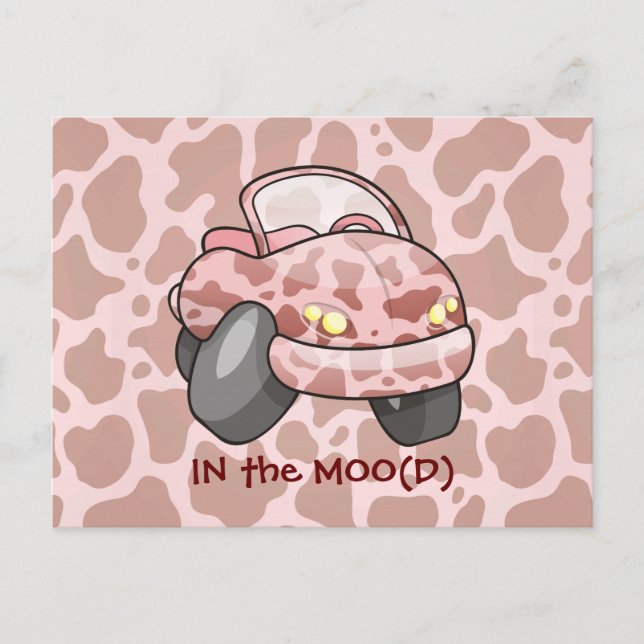 Moo Car Postcard (Front)