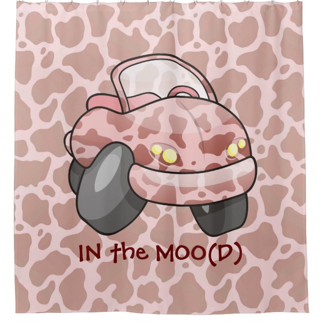 Moo Car Shower Curtain (Front)