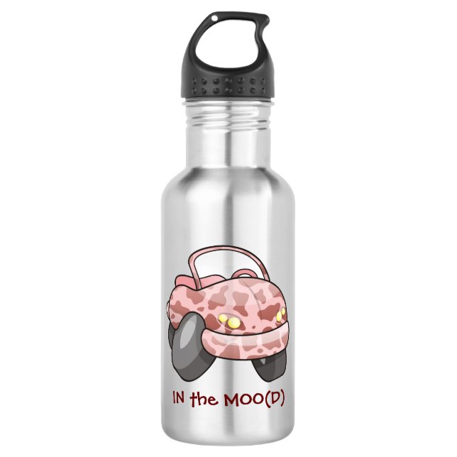 Moo Car Stainless Steel Water Bottle (Front)