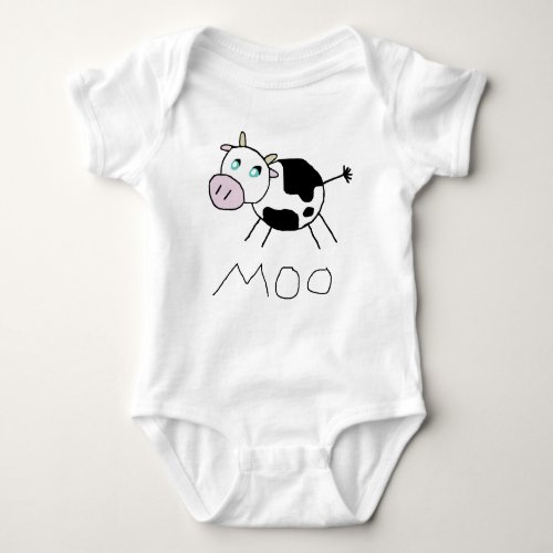 Moo Cow Baby Bodysuit