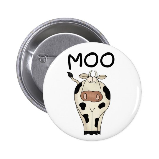 Moo Cow Button | Zazzle