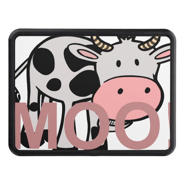 moo cow-cartoon hitch cover (Front)