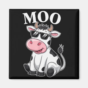 Moo Cow - Funny Farmer Cow For Men Women Kids Boys Magnet
