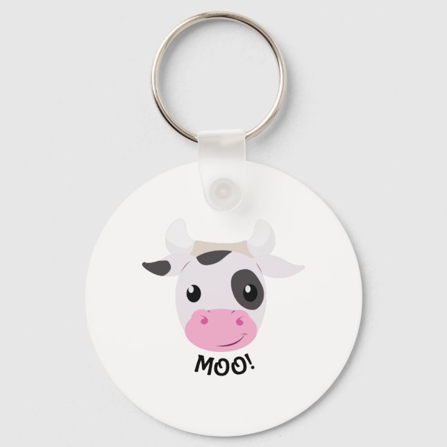 Moo Cow Keychain (Front)