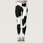 Moo Cow Spots Print Black & White  Leggings<br><div class="desc">Leggings</div>
