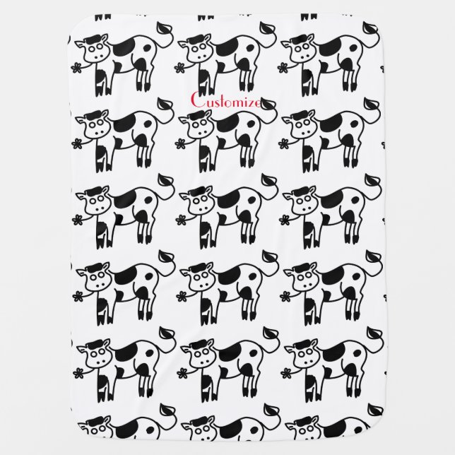 Moo Cow Thunder_Cove   Baby Blanket (Front)