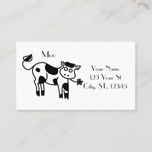 Moo Cow Thunder_Cove Business Card