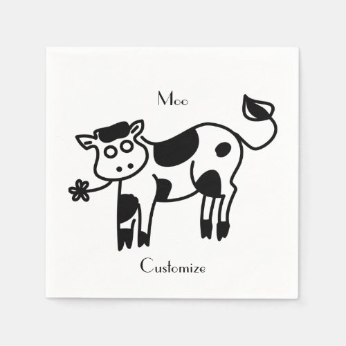 Moo Cow Thunder_Cove  Napkins