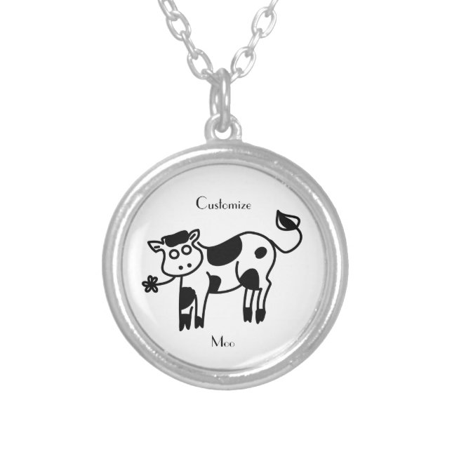 Moo Cow Thunder_Cove Silver Plated Necklace (Front)