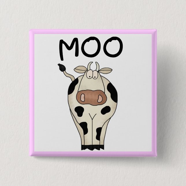 Moo Cow Tshirts and Gifts Button (Front)