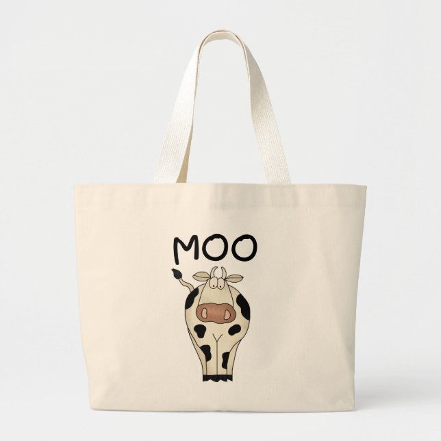 Moo Cow Tshirts and Gifts Large Tote Bag (Front)