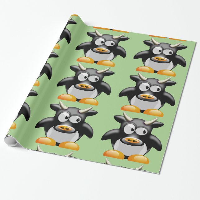 moo cow wrapping paper (Unrolled)