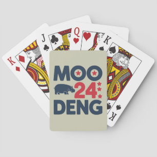 Moo Deng 2024 Moo Deng Moo Deng Cute Baby Hippo Poker Cards