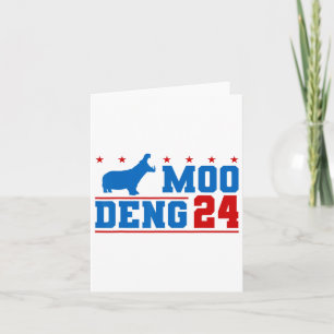 Moo Deng 24 Funny Hippo Moo Deng Zoo Hippopotamus Card