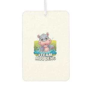 Moo-Deng Baby Pygmy Hippo cute zoo funny Long Slee Air Freshener