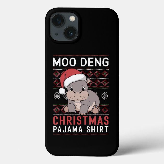 Moo Deng Christmas Pajama Matching Family  Case-Mate iPhone Case (Back)