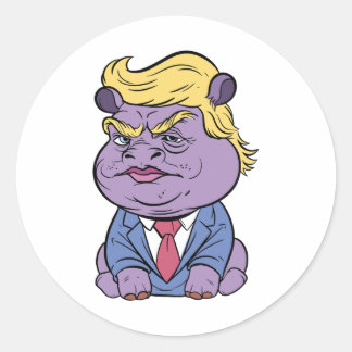 Moo Deng For Trump Stickers, Donald Trump 2024 Classic Round Sticker