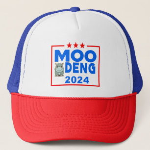 Moo Deng Funny Election 2024 Cute Hippo Trucker Hat