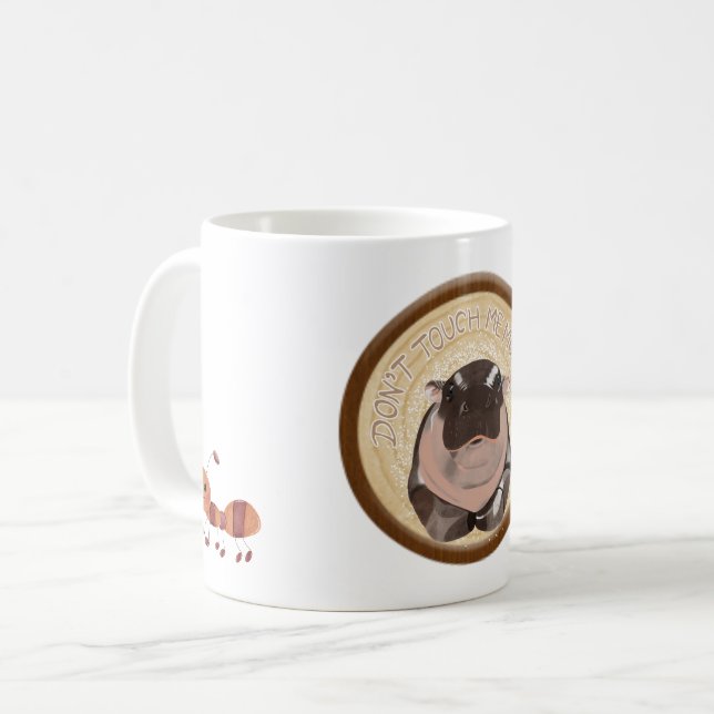 Moo Deng Hippo for Merry Christmas  Coffee Mug (Front Left)