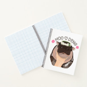 Moo Deng Hippo from Thailand Notebook