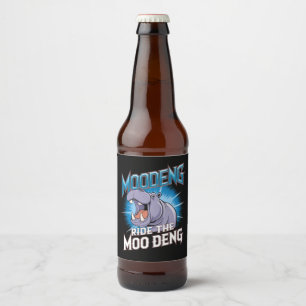MOO DENG Hippo Ride The MOO DENG Beer Bottle Label