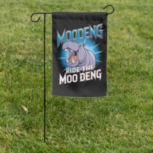 MOO DENG Hippo Ride The MOO DENG Garden Flag