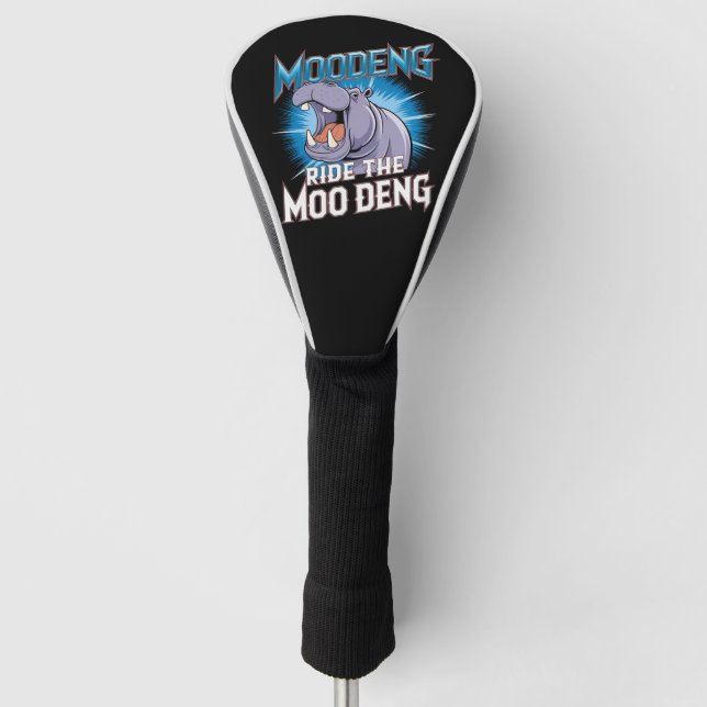 MOO DENG Hippo Ride The MOO DENG Golf Head Cover (Front)