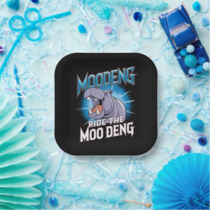 MOO DENG Hippo Ride The MOO DENG Paper Plates