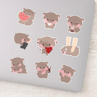 Moo Deng Hippo Sticker