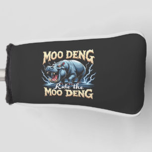 Moo Deng Ride the Moo Deng Funny Hippo  Golf Head Cover